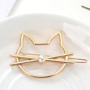 Brandy Melville Gold Metal Cat Whiskers Hair Clip